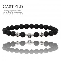 bracelet homme argent tête de mort