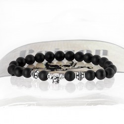 bracelet homme argent tête de mort