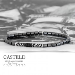 Bracelet perle et argent pour les hommes tendances