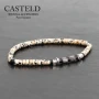 Un bracelet en argent et perles pour homme