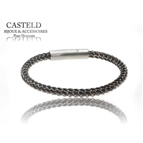 Bracelet Cable gris
