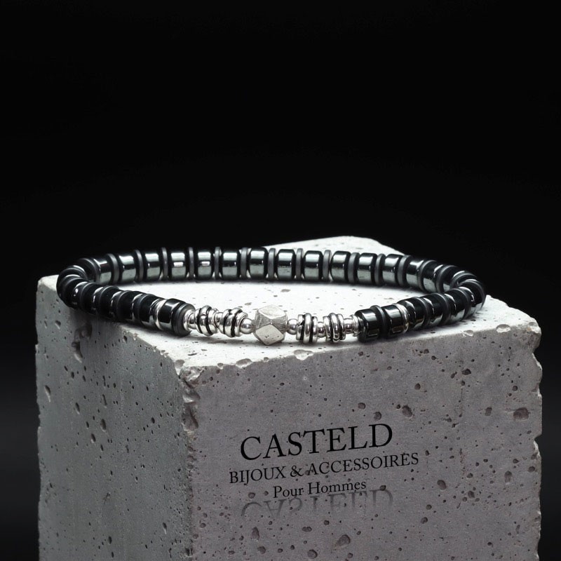 bracelet homme tendance en argent