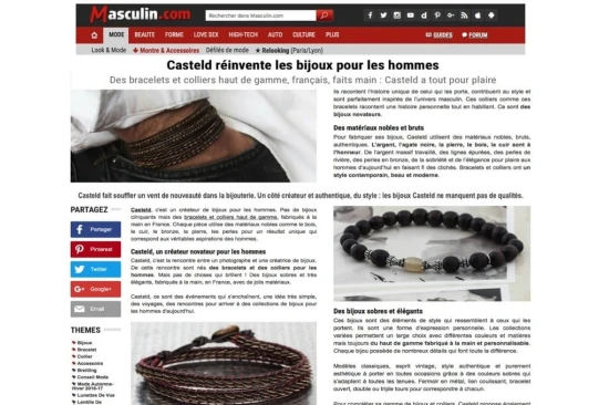 Casteld un créateur de Bijoux pour Hommes