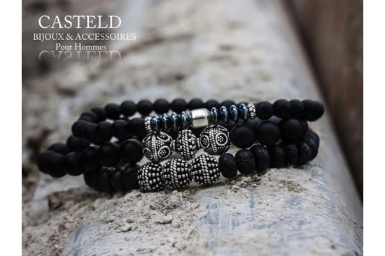 Bracelet homme perle : bijoux homme tendance en perles I CASTELD
