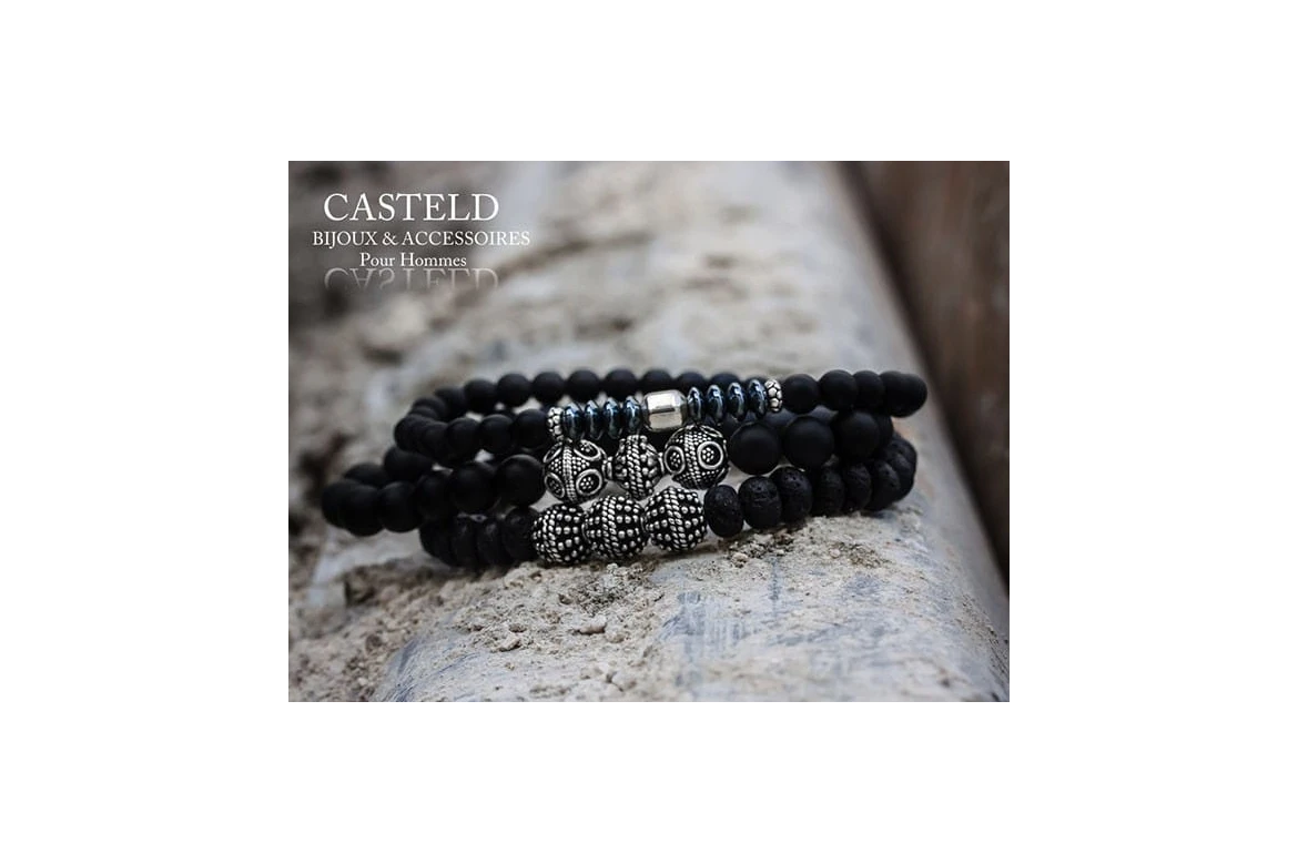 Bracelet homme perle : bijoux homme tendance en perles I CASTELD