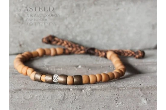 Bracelet perle bronze : bijoux tendance pour homme I Casteld