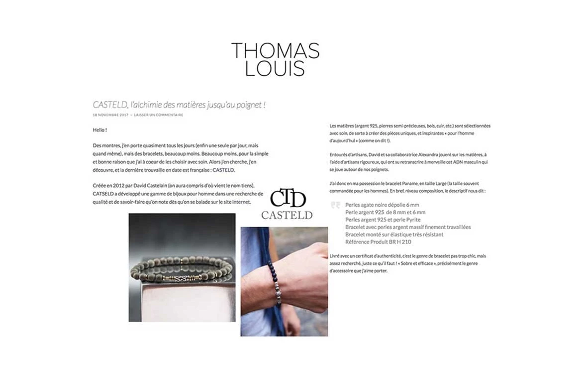 Bijoux pour homme d'aujourd'hui