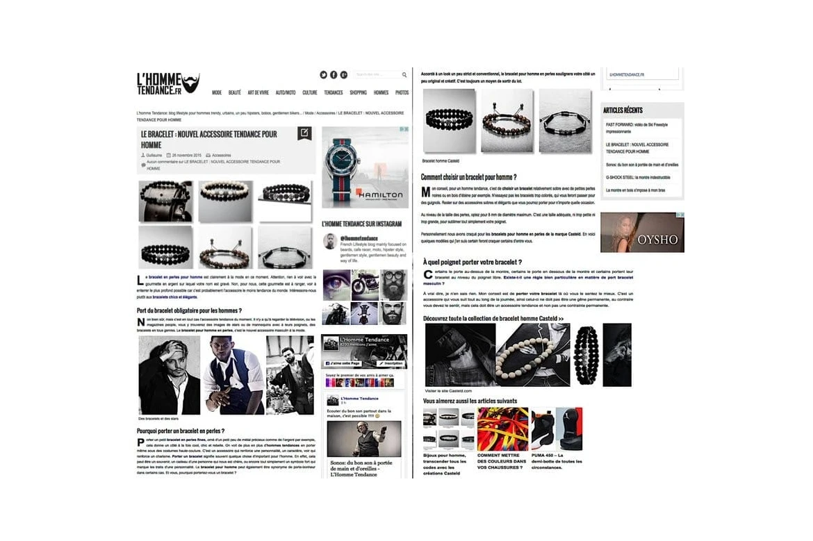 Bijoux homme : bracelet et collier tendance pour homme