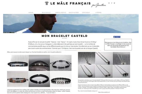 Bracelet Homme en perles