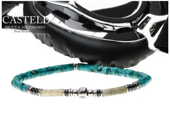 Bracelet pour homme turquoise